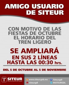 Tren Ligero Fiestas de Octubre 2012