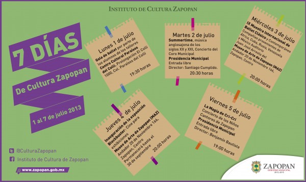 Actividades culturales en Zapopan