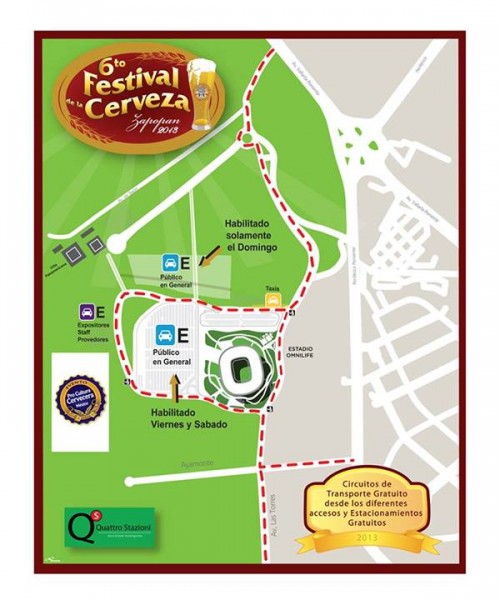 Mapa de ingreso al festival