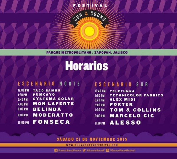 Horarios Sun & Sound